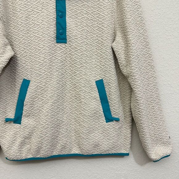 CHUBBIES Wanderers Club Textured Fleece Pullover Beige 1/4 Snap Outdoor - Picture 4 of 10